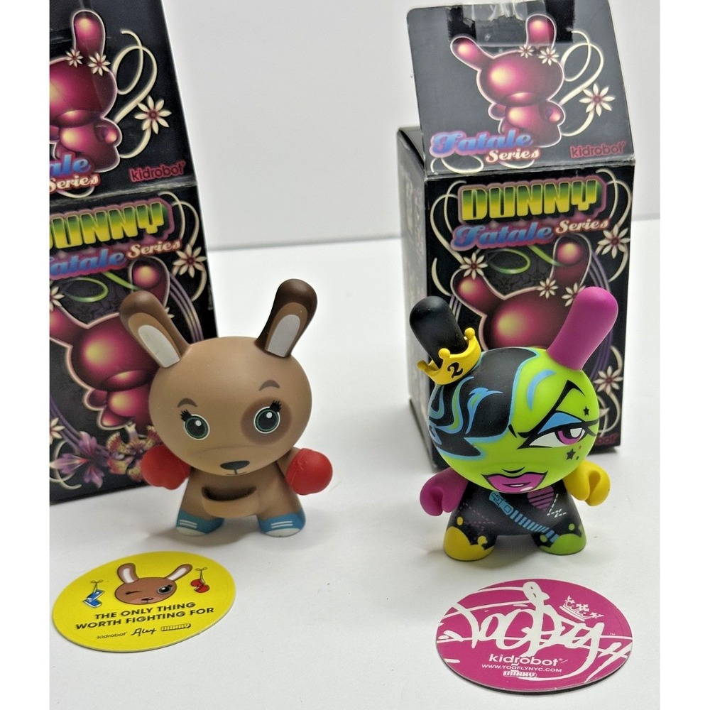 Kidrobot Dunny Fatale Alexandra Anderson Kangaroo Toofly 2010 2 Figures Vinyl
